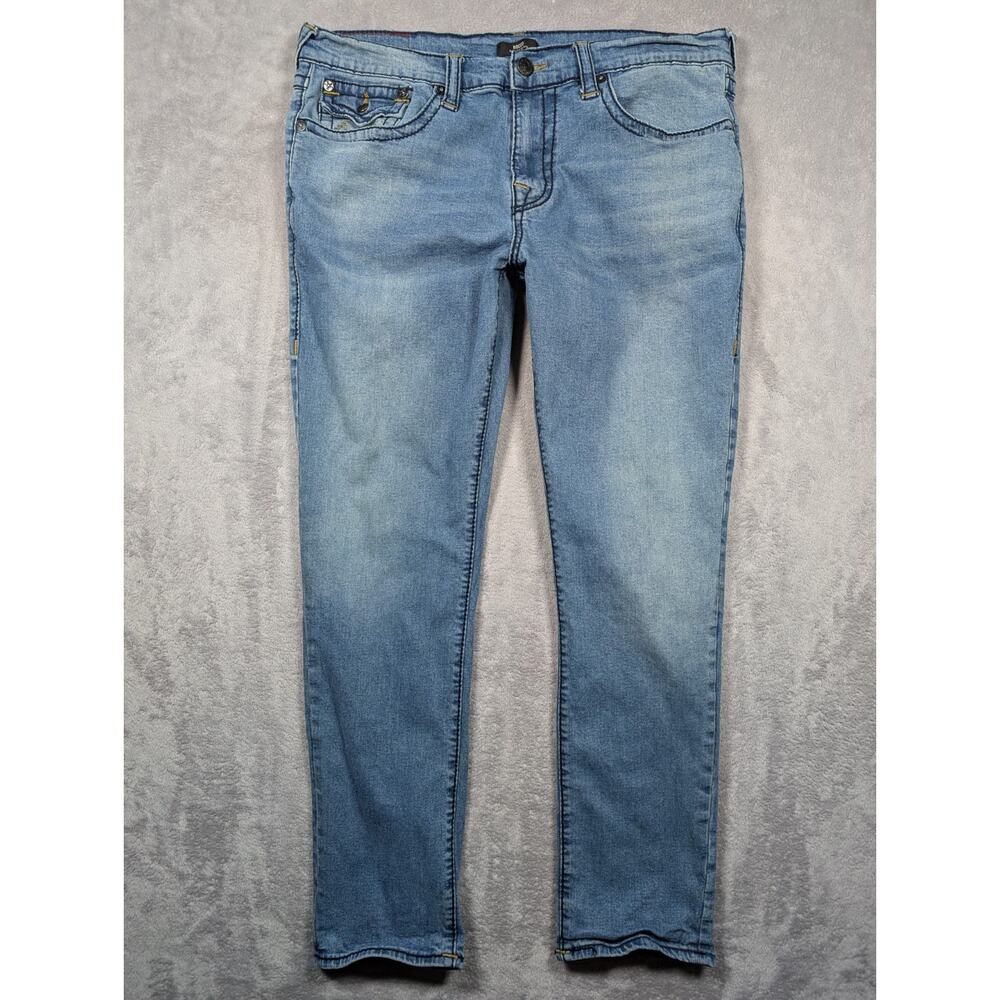 True Religion Rocco Relaxed Skinny Jeans Mens 38 Waist Casual Classic Streetwear